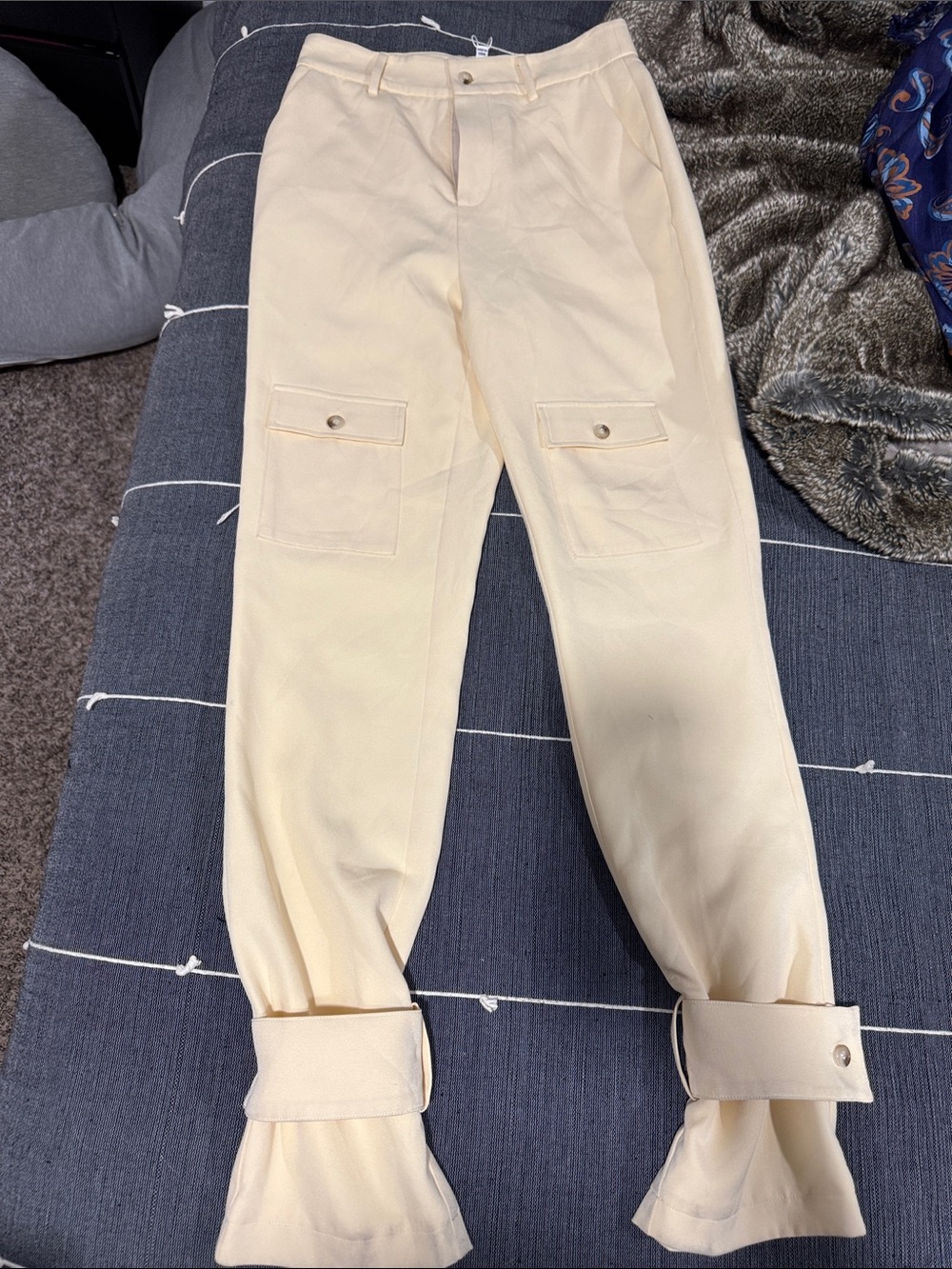 Walter Baker Cream Cargo Tapered Pants